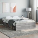 vidaXL Sengeramme grå sonoma 120x200 cm 8721012158139
