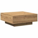  Kaffebord Håndlaget Eik 80x80x31 cm Konstruert Tre