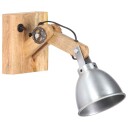  Vegglampe E27 sølv heltre mango og jern