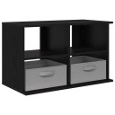  TV stativ med skuff Svart Eik 79 x 40 x 48 cm