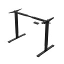 Skrivebord HOME4YOU Ergo Fit med 1 motor 120x60x71,5-116 cm Svart - Svart