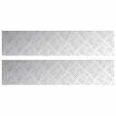  Sjekkplater 2 pcs sølv 90 x 20 cm Aluminium