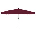  Hageparasol med LED lamper 395x245 cm Bordeaux Rød