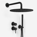 Semplice SBR901 S07 Dusjsett Ø30cm Vegg Matt Sort