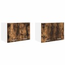  Hengende skap Riga 2 pcs Røkt eik og hvit 60 x 31 x 40 cm