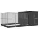 Vidaxl Voliere Med Forlengelse Sølv 497X303X216 cm Stål