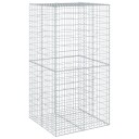  Gabionkurv med deksel 100x100x200 cm galvanisert jern
