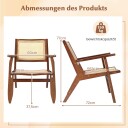 Rottingstol med ergonomisk rygg og armlener