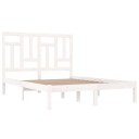 vidaXL Sengeramme hvit heltre furu 140x190 cm