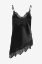 Only   Bluse Onlindona Strap Satin Lace Top Wvn   Svart