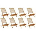 vidaXL Klappstoler 8 stk. beige heltre akasie
