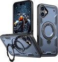 Hurtel Hybrid Armor Trendy-etui med MagSafe for iPhone 16 Plus Blå