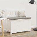 vidaXL Benk hvit 80x41x77 cm heltre furu
