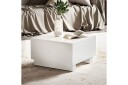 Sofabord Wohnling MONOBLOC moderne look, 60x60x35 cm, løperben Hvit - Hvit