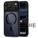 Tech Protect Magpeak Magsafe CC Case for iPhone 17 Pro Clear Black