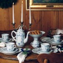 Porsgrunds Porselænsfabrik Bogstad Stråmønster Kaffekanne & Lokk