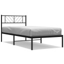  Sengeramme i metall med hodegavl svart 90x190 cm