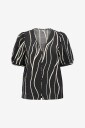 Object Bluse objJacira S/S V neck Top Svart