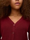 Vero Moda Girl Newlex Long Sleeve V Neck Heart Cardigan Girl Rød 158/164