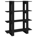 vidaXL Bokhylle/romdeler svart 100x30x123,5 cm