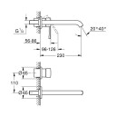 Grohe Essence 2-hulls servantbatteri 230 mm tut, Hard Graphite