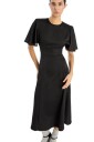 Rotate Chiffon Midi Dress Kjole Sort 42
