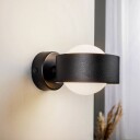 Argon Vegglampe Mado av stål svart 1 lyskilde