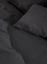 Høie Of Scandinavia Putetrekk 50x150 cm Frøya Sort steinvasket 100% økologisk bomull