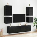  TV Veggskap Veggmontert Svart Eik 40,5x30x40cm Konstruert tre
