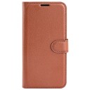 EIDERWOOD Motorola Edge 50 Ultra Litchi Skinn Flip Deksel m. Lommebok - Brun