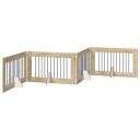 Vidaxl Foldbar Hundegitter Med Stativer 4 Stk. Sonoma Eik 401 cm