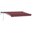 vidaXL Manuell markiseramme med LEDs Burgunder og Antrasitt 3,5 x 2 m