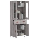 vidaXL Highboard grå sonoma 69,5x34x180 cm konstruert tre 8720845479336