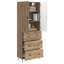 vidaXL Skapsett 2 pcs Artisan eik 66 x 34,5 x 90 cm Konstruert tre