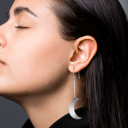 Jane Kønig Half Moon Earring - Silver