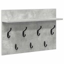  Vegghengt kleshenger Betonggrå 60 x 40 x 12 cm Konstruert tre