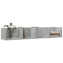  Veggskap 2 stk betonggrå 99x18x16,5 cm konstruert tre
