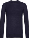 Knowledge Cotton Apparel Merino Crew Neck Sweater   Navy   XL