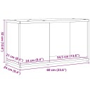  TV benk svart eik 60x24x32 cm konstruert tre