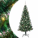  Kunstig Forhåndsopplyst Juletre grønn 210 cm PVC og metall