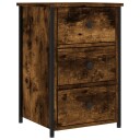 vidaXL Nattbord røkt eik 40x36x60 cm konstruert tre