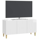  TV skap Høgglans hvit 99 x 34,5 x 50 cm Konstruert tre