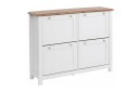 Temse Skoskap 125 cm   Hvit / Brun