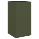 Plantekasse olivengrønn 42x38x75 cm kaldvalset stål