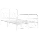  Sengeramme i metall med hode- og fotgavl hvit 120x200 cm 8721102646522