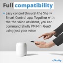 Shelly Pm Mini Gen3 Smart Strömställare 1P Trådlös Plast Mätt 20 DBMW