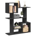 Romdeler bokhylle svart 92x29x112 cm konstruert tre