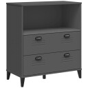  Bokhylle VIKEN antrasitt grå 80x40x90 cm heltre furu 8721012310452