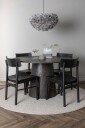 Venture Home   Spisegruppe Lanzo med 4 stk stoler Montros   Svart
