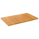 vidaXL Badematte Ensfarget Brun 81 x 50 cm Solid akasietre